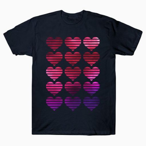 Mixed Media Hearts T-Shirt ZK01