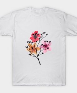Watercolor Flowers T-Shirt ZK01