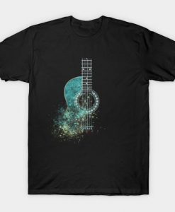 Watercolor Splatter Guitar Tshirt ZK01