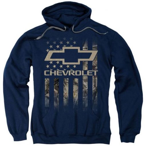 Chevrolet Camo Flag Pullover Hoodie FD01