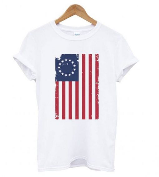 Flag Distressed T shirt SR01