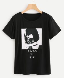 Girl Print Tee T Shirt SR01