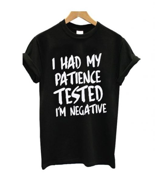 I'm Negative Black T-shirt ZK01