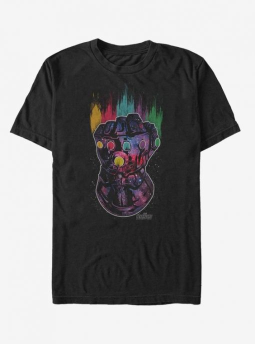 Marvel Avengers Infinity War Rainbow Streak Gauntlet T-Shirt KH01