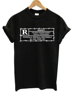 Respect Black T-shirt ZK01