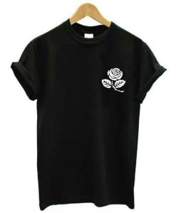 Rose Flower Pocket T-Shirt AD01
