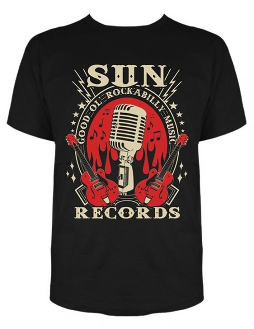 Sun Records Electric Mic Music T-Shirt DS01