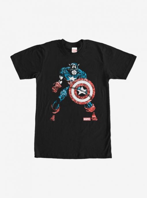 Marvel Captain America Kaleidoscope T-Shirt DV01