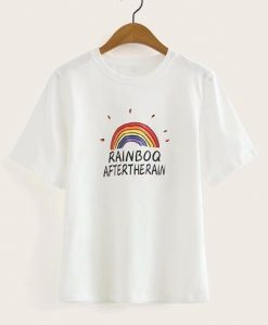 Rainbow Print Tee T Shirt SR01