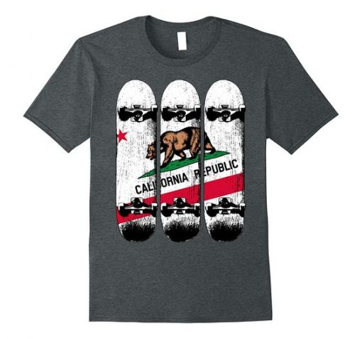 California Republic Skateboard T Shirt FD01