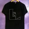 Custom Black Smoking Girl T-shirt ER31
