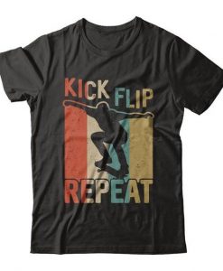 Kick Flip Skateboarding Repeat T-shirt FD01