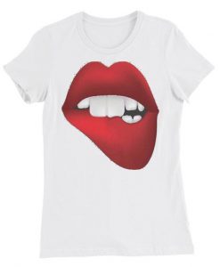 Kiss Me Red Women’s Slim Fit T-Shirt ER01