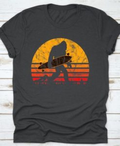 Longboard Bigfoot For Skateboard Sasquatch Fans T-Shirt FD01