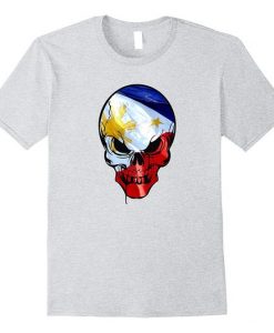 Mens Pinoy Flag Skull Shirt-ER01