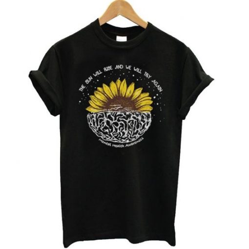 Mental Health Awareness Sunflower T Shirt EL01