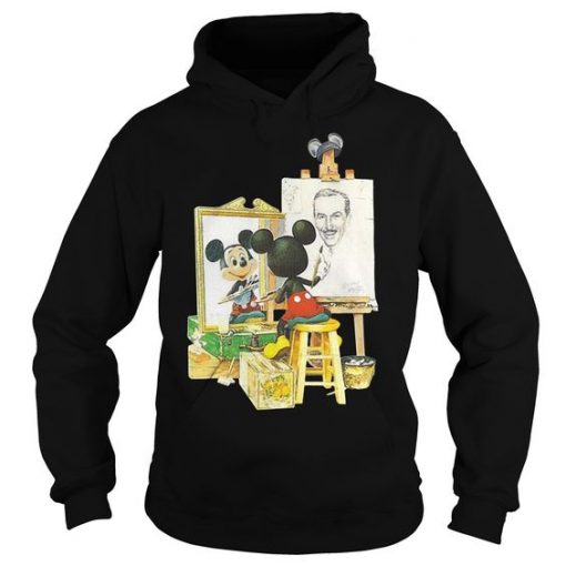 Mickey Mouse draws Walt Disney Hoodie DV