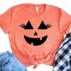 Pumpkin Face Halloween Tshirt EL