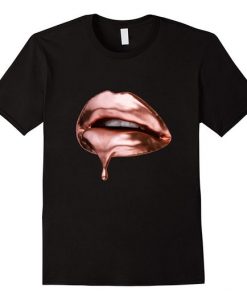 Rose Gold Lips Kiss T-Shirt ER01