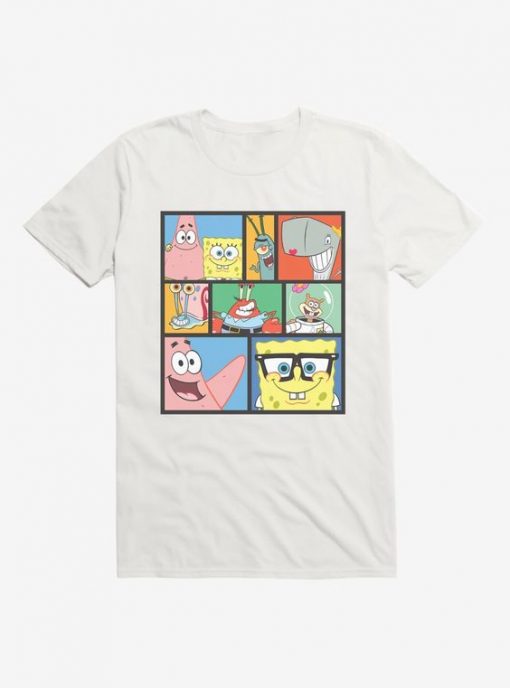 SpongeBob SquarePants Comp Bikini Bottom Friends T-Shirt ER01