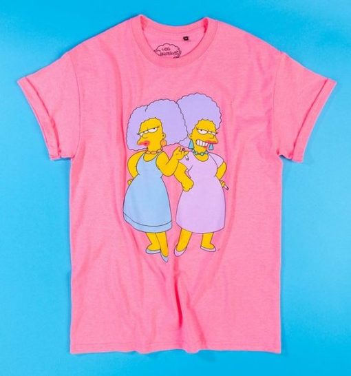 Women's Hot Pink The Simpsons Patty T-SHIRT ER