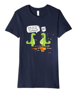 Dinosaur Eating Turkey T Shirt SR29N