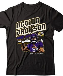 Lamar Jackson's Action Tshirt EL23N