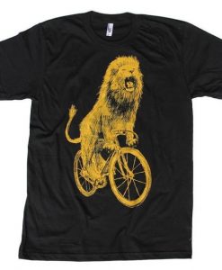 Lion With bicycle T-shirt FD4N