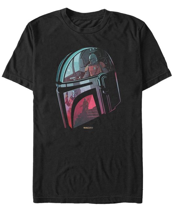 Mandalorian Helmet Reflection T-shirt FD23N