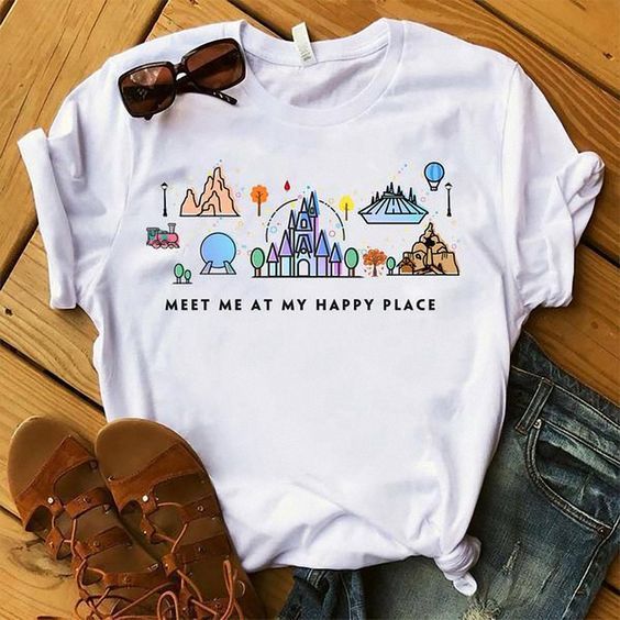 Meet Me At My Happy Place t shirt AI28N