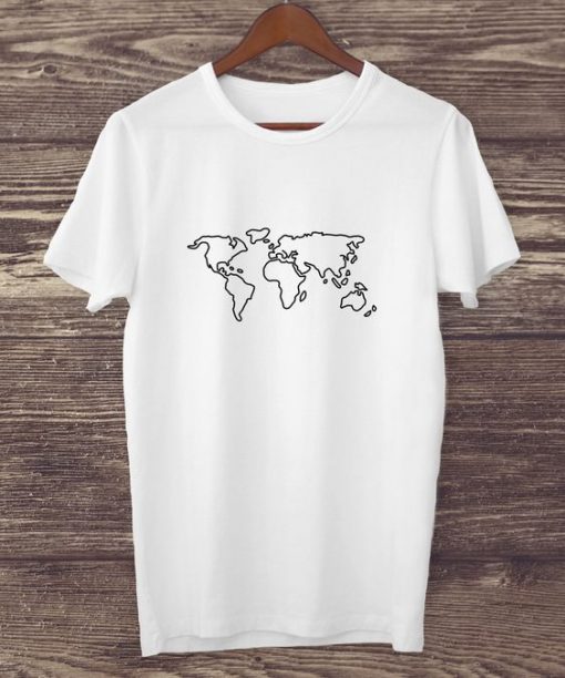 Minimalist World Map Shirt N9FD