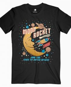 Moon Rocket Vintage T Shirt N9FD