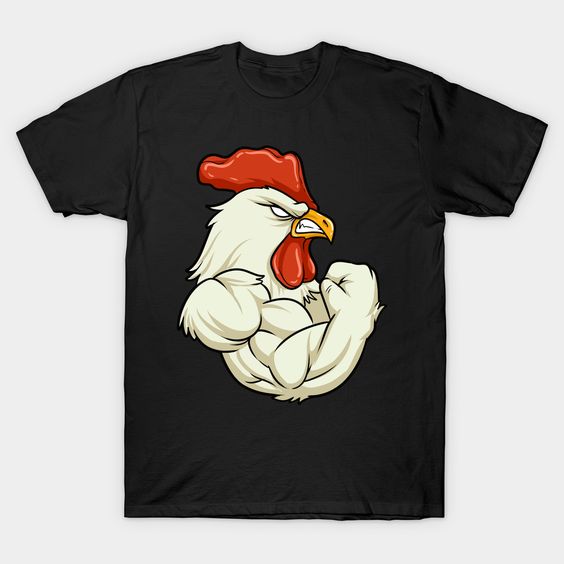 Rooster At The Gym T Shirt SR29N