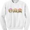 flower crown monkeys sweatshirt EL30N