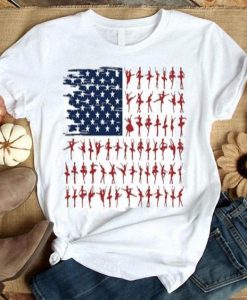 Ballet dancer American Flag T-Shirt D5VL