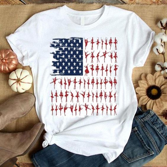 Ballet dancer American Flag T-Shirt D5VL