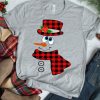 Buffalo Plaid Snowman Tshirt FD6D