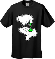 Cartoon Weed Hand Tshirt EL7D