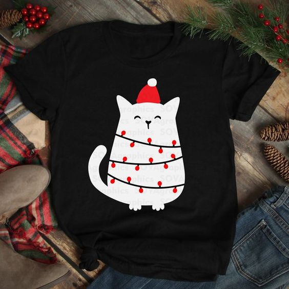 Christmas Cat T-Shirt D5VL