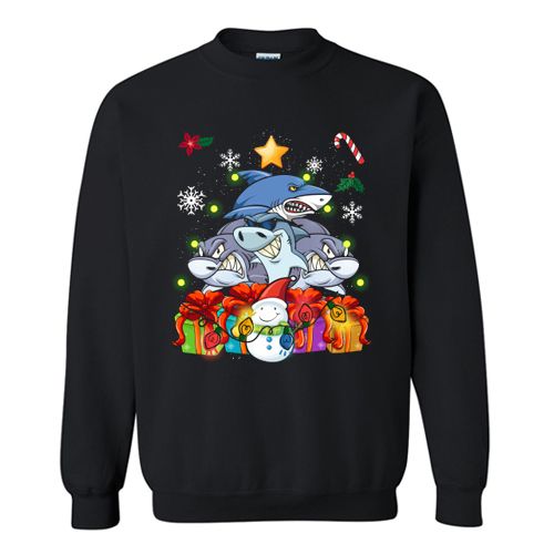 Funny Shark Christmas Sweatshirt VL4D