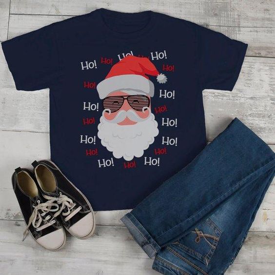 HoHoHo Hipster Christmas TShirt FD6D