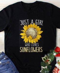 Just a girl Sunflower T Shirt SR9D