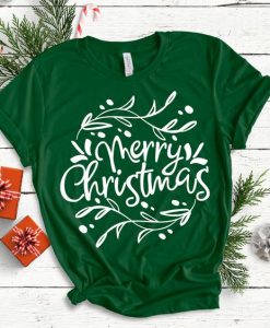 Merry Christmas Green T-Shirt D5VL