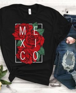 Mexico with Roses T-Shirt VL4D