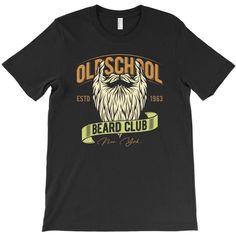 Old School Beard Club Tshirt EL7D
