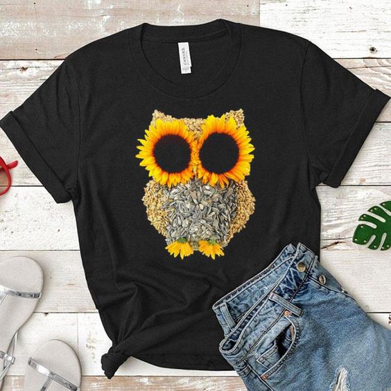 Owl Sunflower T-Shirt EM5D