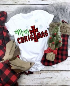 Plaid Christmas T-shirt AI5D