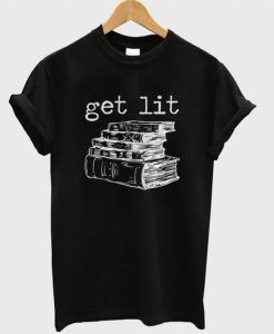 get lit book t-shirt EV21D