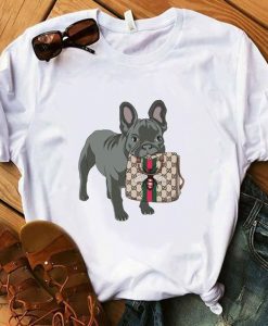 Bulldog Biting Bag Tshirt EL22J0