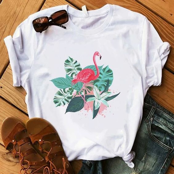 Flamingo Summer T Shirt SR13J0